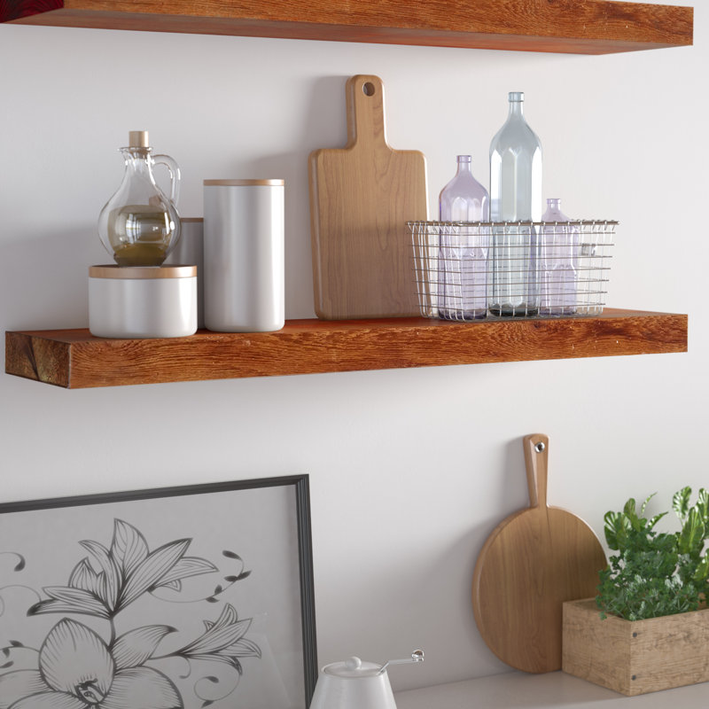 Loon Peak Sharri Rough Cedar True Floating Shelf & Reviews Wayfair